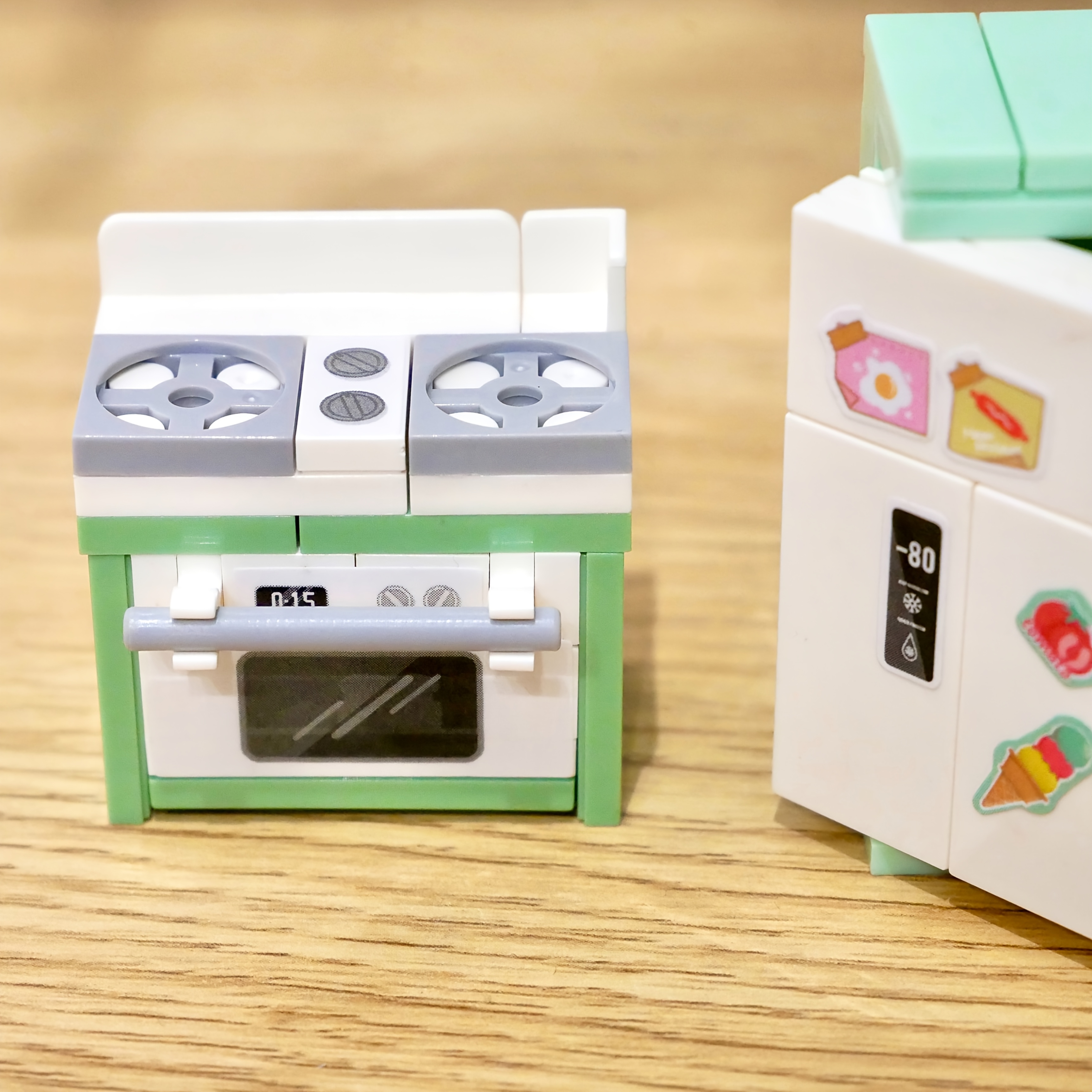 Miniature Kitchen Furniture Building Blocks Set